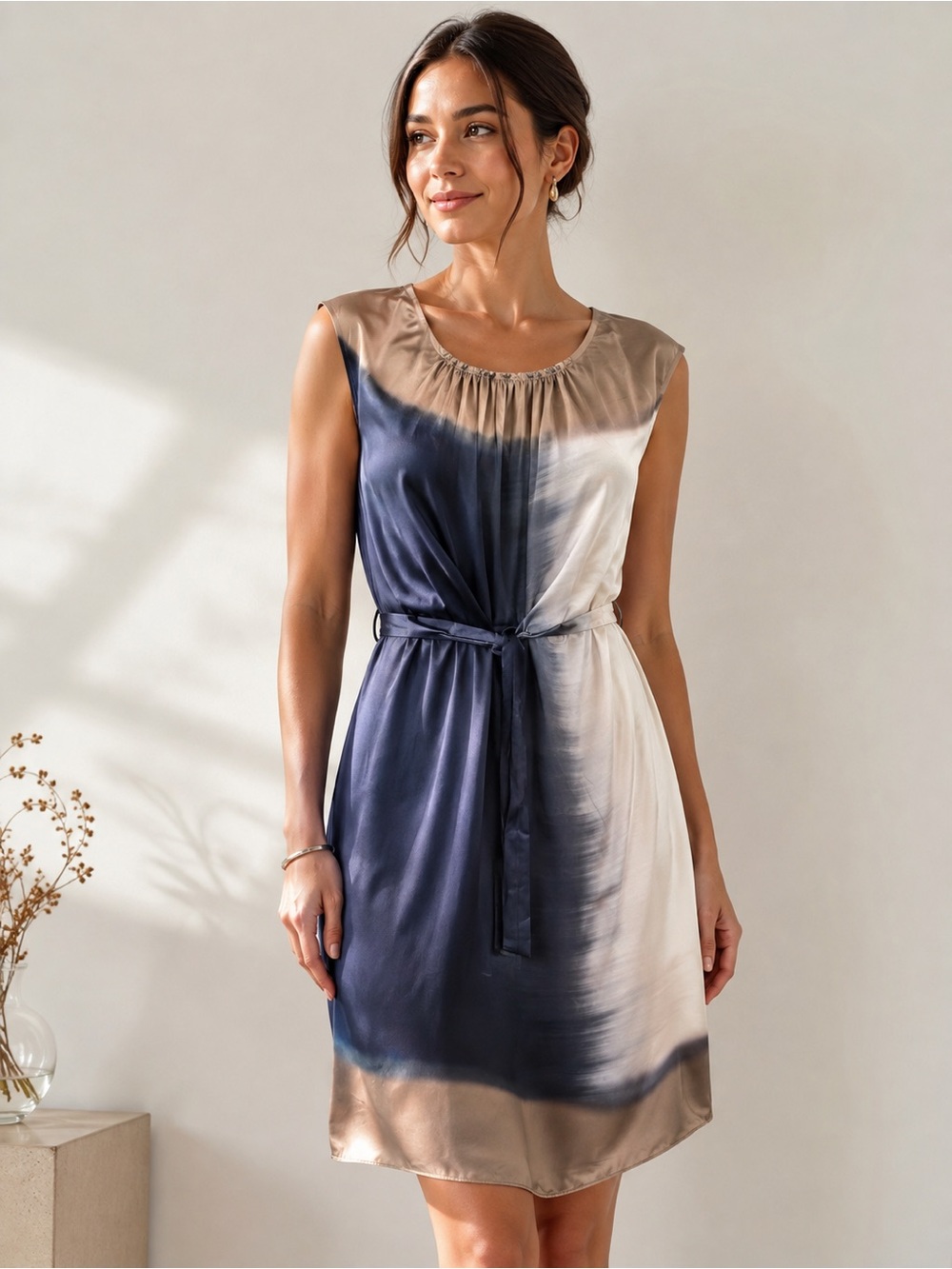 Elie Tahari Silk Ombré Reversible Dress Size 0 Luxury Cocktail Mini